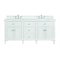 James Martin Vanities 72'' Double Vanity, Bright White w/ 3 CM Ethereal Noctis Quartz Top 424-V72-BW-3ENC - alternate 1